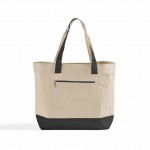 Zippered Canvas Utility Tote (Color) Custom Embroidered