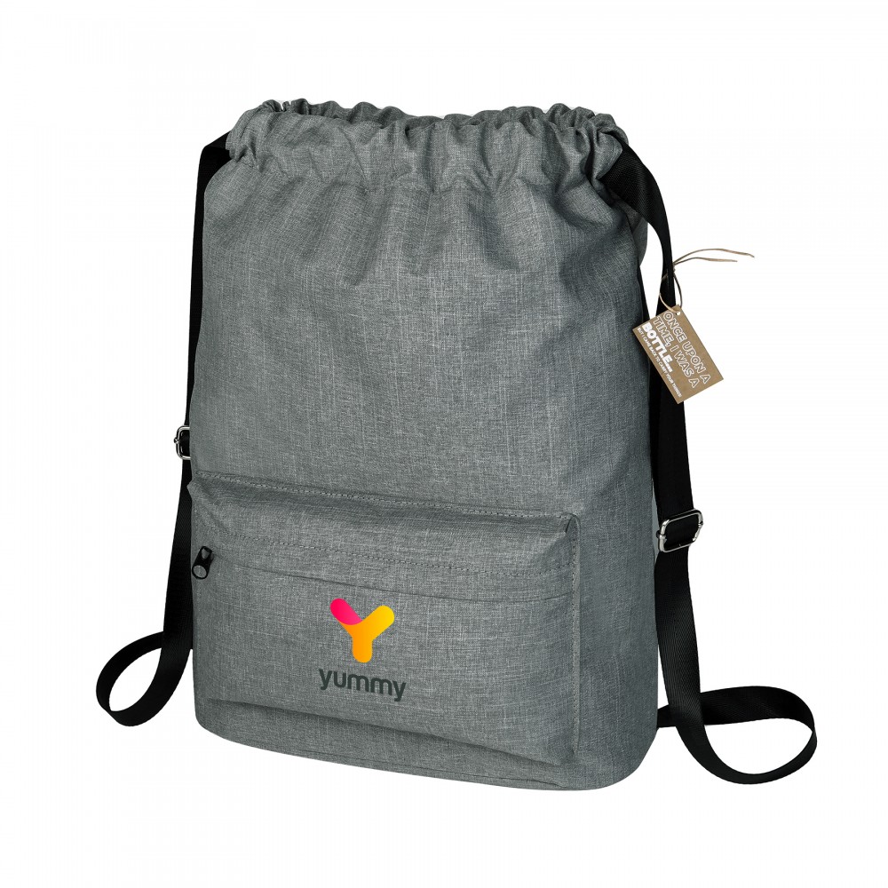 RPET Drawstring Bag Logo Imprinted RPET Drawstring Bag Logo Imprinted