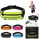 Logo Imprinted Outdoor Sports Waist Bag W/ Reflective Design
