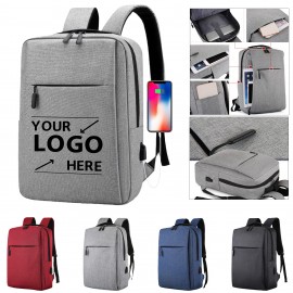 Business Laptop Backpack With USB Port Logo Imprinted  Business Laptop Backpack With USB Port Logo Imprinted
