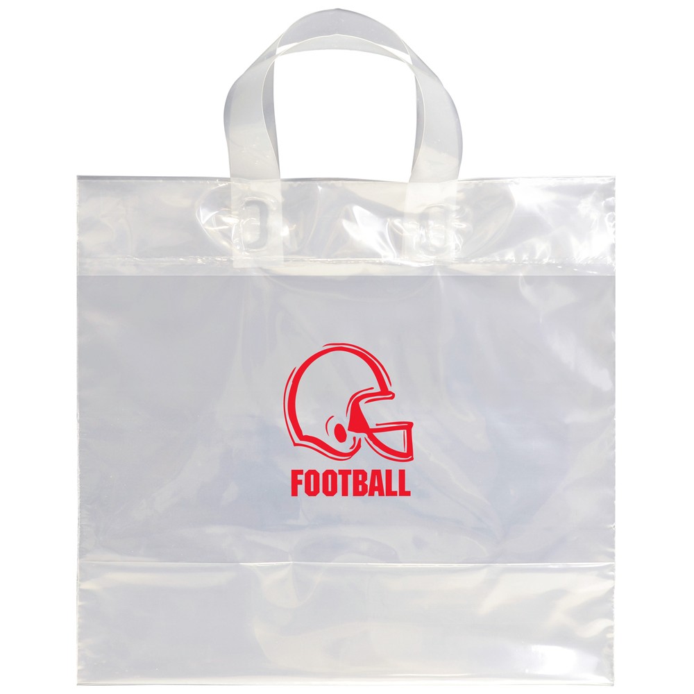Clear Stadium Security Soft Loop Handle Bag Custom Printed