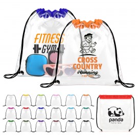 Custom Printed Clear Stadium Drawstring Sportpack  Custom Printed Clear Stadium Drawstring Sportpack