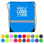 Custom Embroidered Reflective Drawstring Backpack (13" X 16")