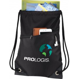 Custom Printed Deluxe Sport Drawstring Sportspack w/ Earbud Port  Custom Printed Deluxe Sport Drawstring Sportspack w/ Earbud Port