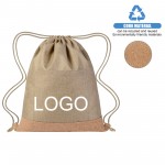 Cork Bottom Drawstring Backpack Logo Imprinted