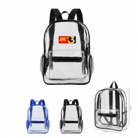 Custom Embroidered Clear PVC Water-Resistant Stadium Backpack  Custom Embroidered Clear PVC Water-Resistant Stadium Backpack