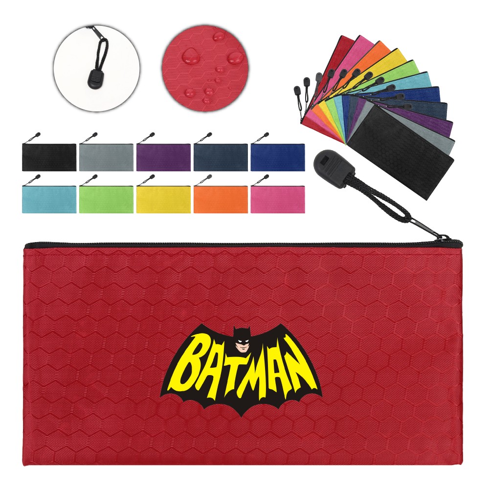 Water-Resistant Zippered Pencil Pouch with Logo Water-Resistant Zippered Pencil Pouch with Logo