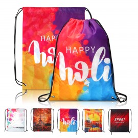 Full Print Drawstring Bag Custom Embroidered