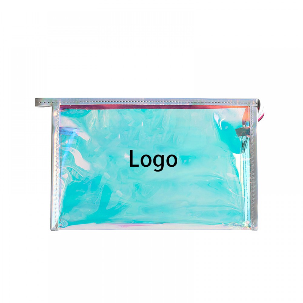 Holographic Toiletry Bag Cosmetic Bag Custom Embroidered