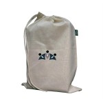 Custom Embroidered Organic Shoe Bag - Heat Transfer (Natural)