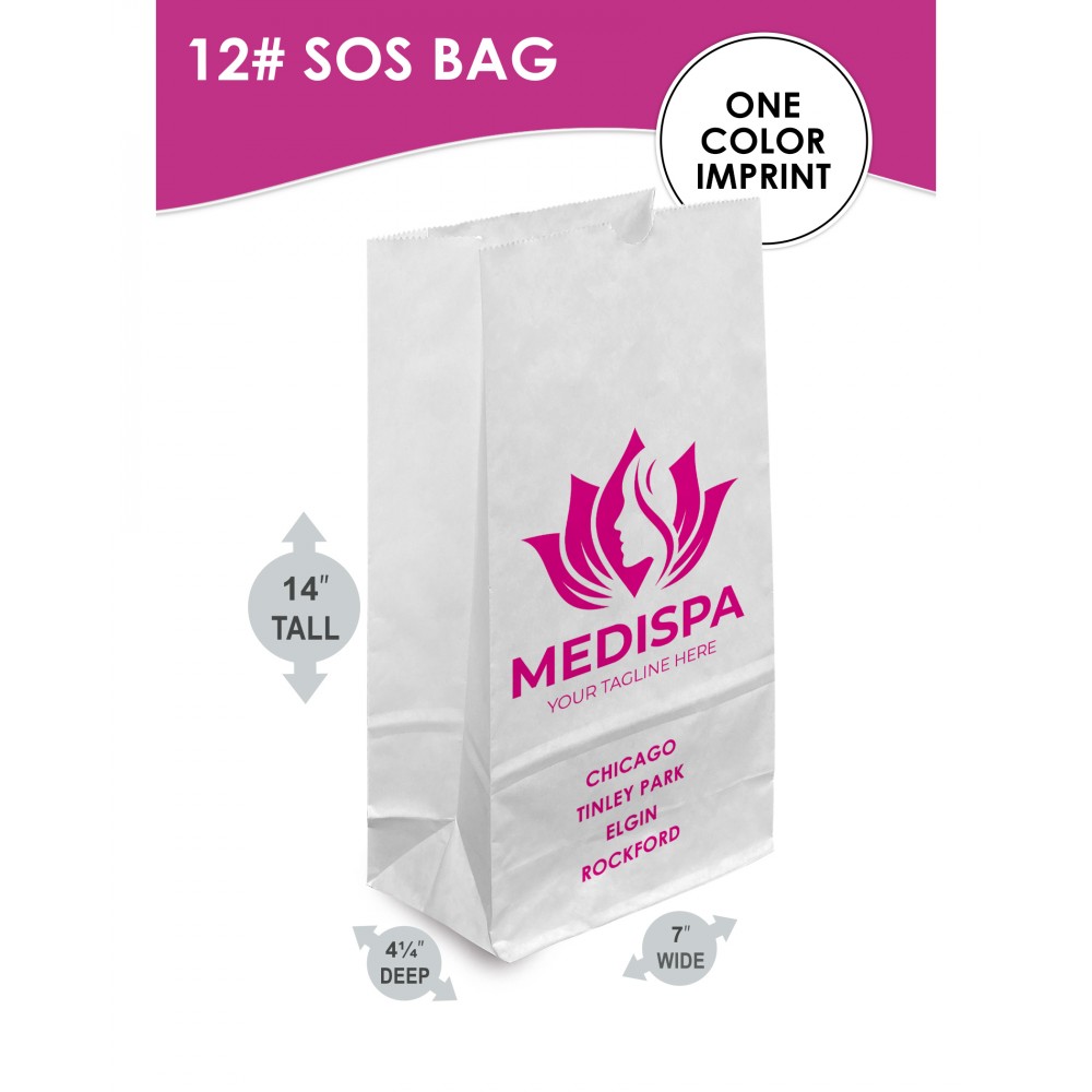 Logo Branded 12# SOS Bag With One Color Printing Logo Branded 12# SOS Bag With One Color Printing