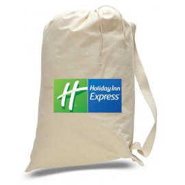 Large Canvas Laundry Bag with Logo
