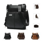 Leather Messenger Bag for Daily Use Custom Printed