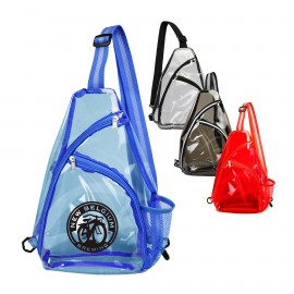 Custom Embroidered 25C FeatherSoft Clear Sling Bag  Custom Embroidered 25C FeatherSoft Clear Sling Bag
