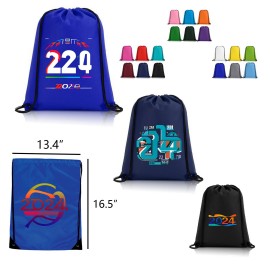 Non-Woven Custom Drawstring Backpack Logo Imprinted  Non-Woven Custom Drawstring Backpack Logo Imprinted