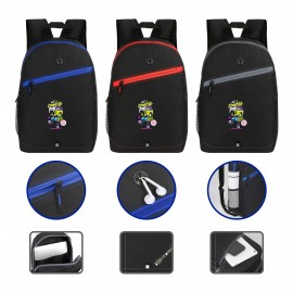 Personalized 15'' Laptop Backpack W/ Color Zipper Stripe