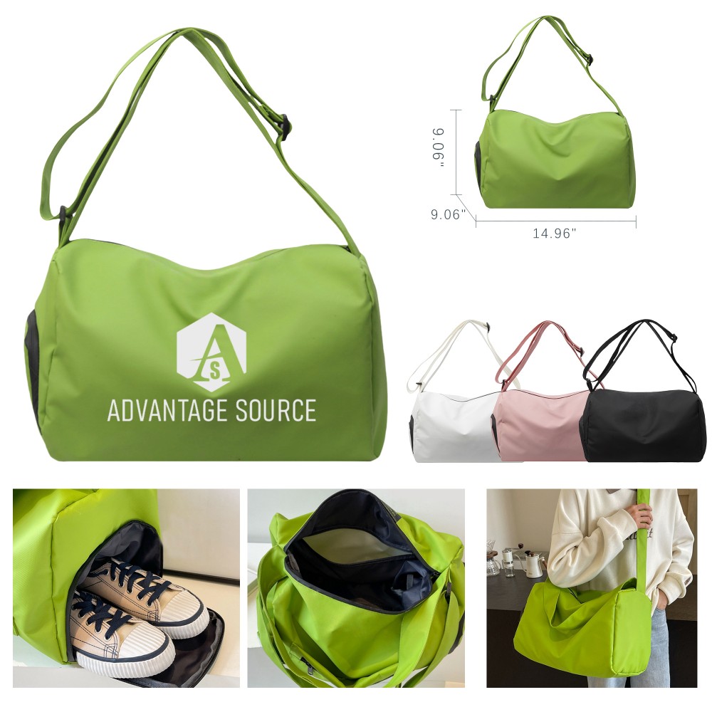 Waterproof Crossbody Sports Travel Bag W/ Wet And Dry Separation Logo Imprinted Waterproof Crossbody Sports Travel Bag W/ Wet And Dry Separation Logo Imprinted
