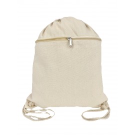 Logo Imprinted Travel Canvas Drawstring Bag Backpack Zipper Pocket Cinch Sack Promo Eco Friendly 7 oz Natur (14x17)  Logo Imprinted Travel Canvas Drawstring Bag Backpack Zipper Pocket Cinch Sack Promo Eco Friendly 7 oz Natur (14x17)