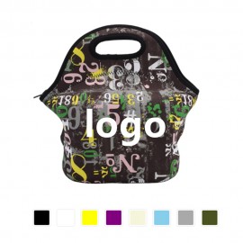Custom Printed Foldable Neoprene Lunch Bag  Custom Printed Foldable Neoprene Lunch Bag