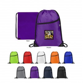 Lightweight Budget Drawstring Backpack 13" X 18" with Logo
