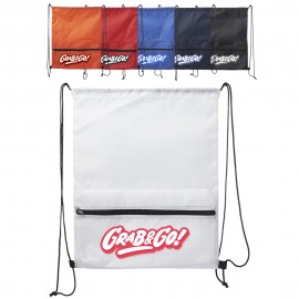 Augusta Drawstring Backpacks with Front Pocket Custom Printed  Augusta Drawstring Backpacks with Front Pocket Custom Printed