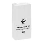 White Kraft Paper Popcorn Bag (Size 2 Lb.)4 1/8 X 2 1/2 X 7 3/4 with Logo