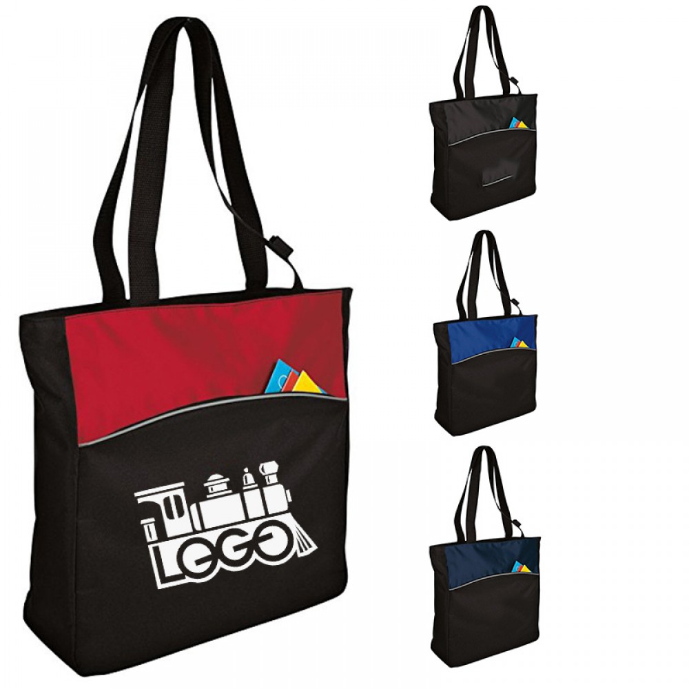 Logo Imprinted Two-Tone Trade Show Tote Bag Logo Imprinted Two-Tone Trade Show Tote Bag