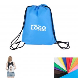 Custom Embroidered Drawstring Travel Non-woven Shoes Tote Bag