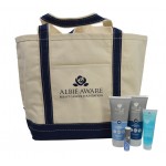 Custom Embroidered Aloe Up Cotton Tote Bag with Sport Sunscreen