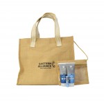 Aloe Up Jute Beach Bag with Sport Sunscreen Logo Imprinted