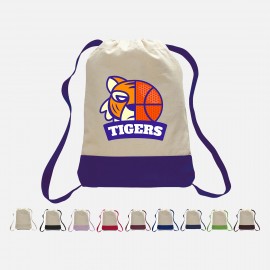 Custom Embroidered Full Color Heavy Canvas Sport Backpack w/ Adjustable Straps (14" x 18")