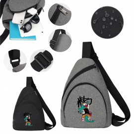 Water-Resistant Sling Crossbody Backpack with Logo