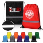 Custom Embroidered Reflective Drawstring Bag