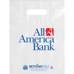 Logo branded 2.5 Mil RethinkPoly Patch Handle Bag (9''x12'')