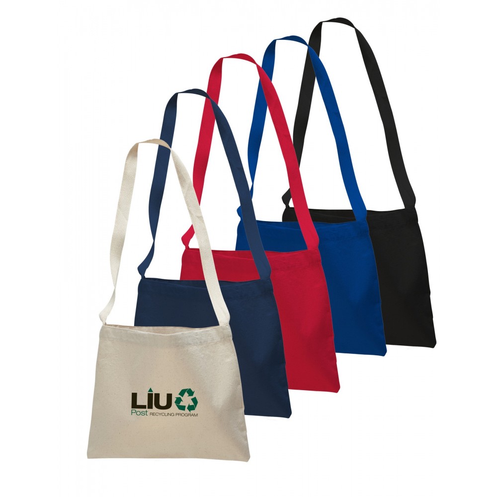 Natural Small Messenger Bag with Long Straps Custom Embroidered Natural Small Messenger Bag with Long Straps Custom Embroidered