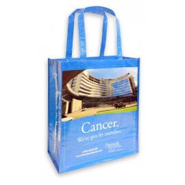 Custom Embroidered Laminated PET Shopping Bag (13"x6"x16")*TARIFF ITEM - CALL OR EMAIL FOR CURRENT PRICE*