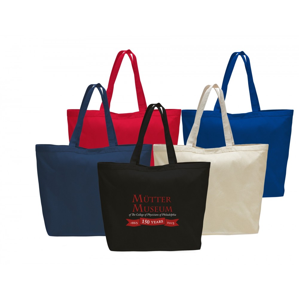 Custom Printed Jumbo Natural Cotton Tote Custom Printed Jumbo Natural Cotton Tote