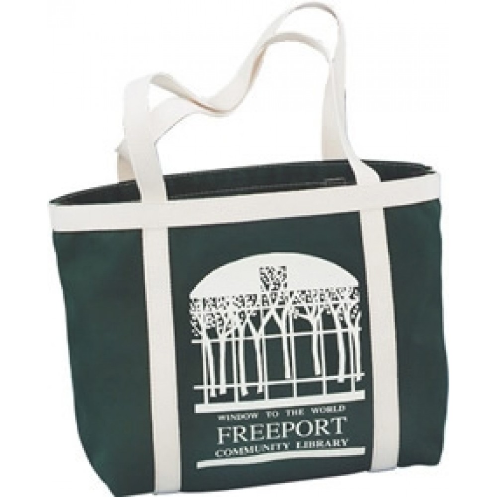 Logo branded 18 Oz. Natural Canvas Town & Country Tote Bag