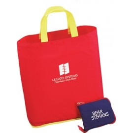 Promotional 200 Denier Nylon/600 Denier Polyester Original Pocket Tote Bag