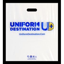 Custom Printed 2.5 Mil OceanPoly Die-Cut Tote Bag (18''x20'')  Custom Printed 2.5 Mil OceanPoly Die-Cut Tote Bag (18