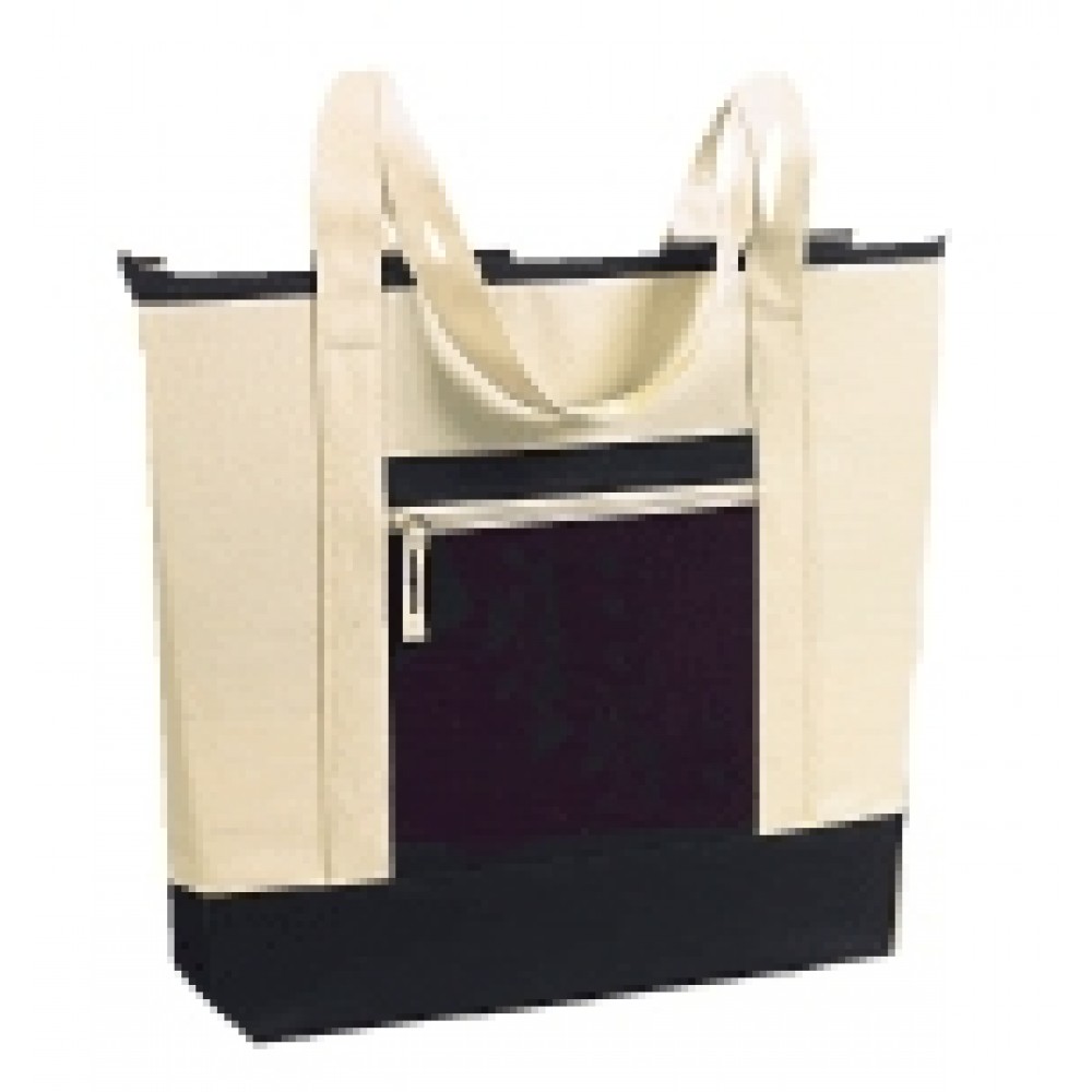 Deluxe Zippered Boat Tote Bag Logo Imprinted