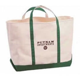 Promotional USA Made 23"x13"x8" 15 Oz. Natural Canvas Boat Tote Bag  Promotional USA Made 23"x13"x8" 15 Oz. Natural Canvas Boat Tote Bag