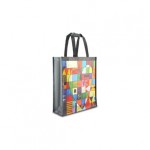 Laminated Woven Polypropylene Muscle Tote Bag (15"x5"x16.5") Custom Printed