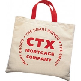 Logo branded USA MADE 10 Oz. Natural Canvas Promo Flat Tote Bag