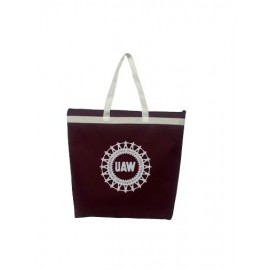 Promotional 600D Poly Zip Top Accent Tote Bag  Promotional 600D Poly Zip Top Accent Tote Bag