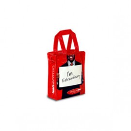 Custom Printed Laminated Woven Polypropylene Muscle Tote Bag (8"x4"x10")