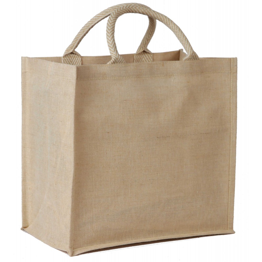Custom Embroidered Jute/Cotton Blend JUCO Fabric Tote