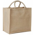 Custom Embroidered Jute/Cotton Blend JUCO Fabric Tote