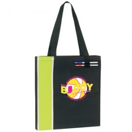 Color Trim Trade Show Tote Bag Logo Imprinted