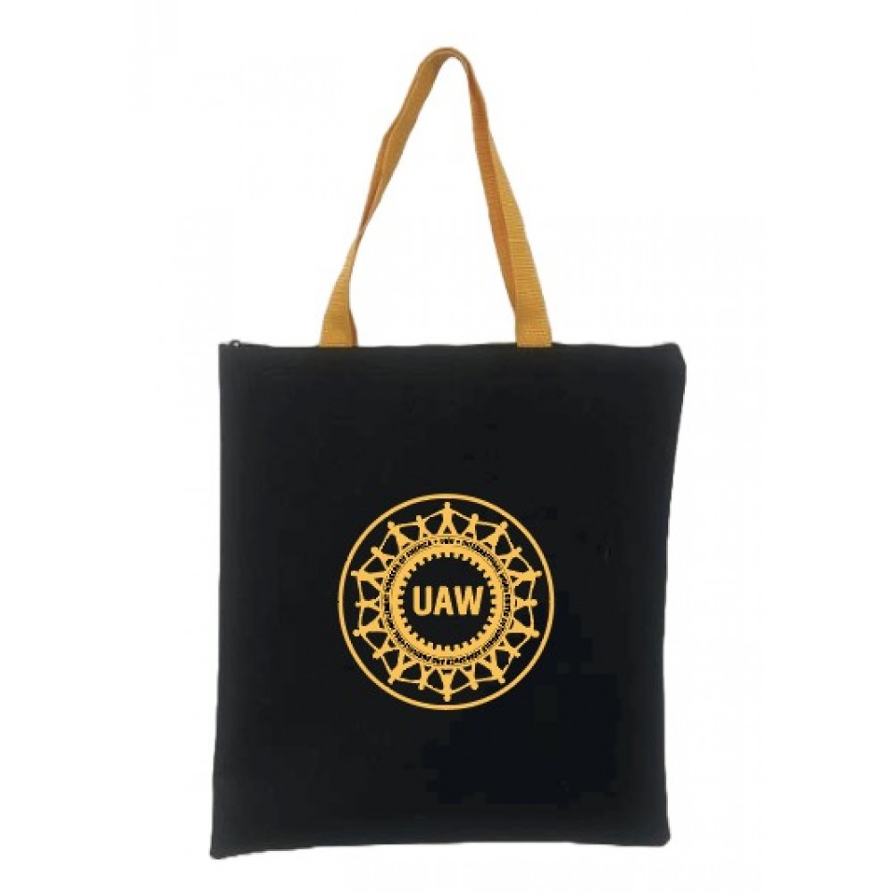 Promotional 10 Oz. Natural Cotton Zip Tote Style Promotional 10 Oz. Natural Cotton Zip Tote Style
